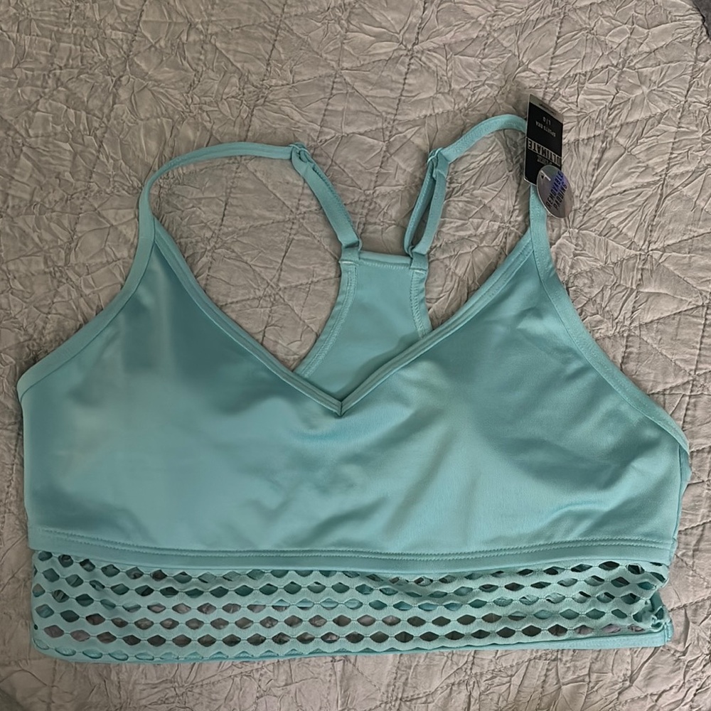 PINK Victoria's Secret Blue Racerback Sports Bra